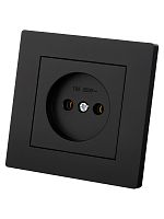 Розетка 2П 10А 250В черная Сенеж TDM | код SQ1816-0270 | TDM