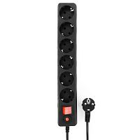 Сетевой фильтр Гарнизон EHB-10 3.0 м 6р черный. | код EHB-10 | Гарнизон