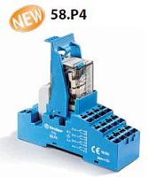 Интерфейсный модуль (сборка 55.34.9.012.0040 + 99.02.9.024.99 + 94.P4SPA), электромеханическое реле, 4CO 7A, контакты AgNi, питание 12В AC, категория защиты IP20, безвинтовые клеммы Push-in, пластиковая клипса, LED + варистор | код 58P490120050SPA (