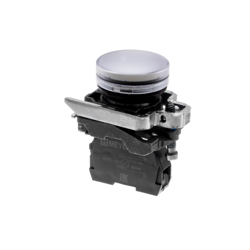 Лампа сигнальная белая, 24V AС/DC, IP65, металл MTB4-BV711 | код 137219| MEYERTEC