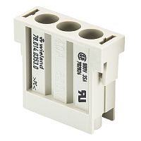 Вилочная контактная вставка REVOS FLEX, обжимная фиксация жил кабеля, 3 полюса, 630 V, 40 А | код 78.014.0353.0 | Wieland