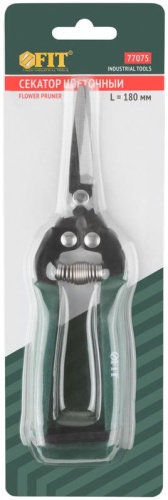 Секатор цветочный, режущие кромки внахлест, ПВХ накладки на ручки 180 мм | код 77075 | FIT фото 3