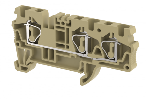 Клемма проходная пружинная 4 мм2 на 3 подключения, хаки SQ4-1X2-KHAKHI | код 2103050006 | Elmex Клемма проходная пружинная 4 мм2 на 3 подключения, хаки SQ4-1X2-KHAKHI | код 2103050006 | Elmex