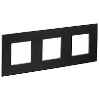 SKANDY Рамка 3-мест. SK-F33Bl металл черн. IEK | код SK-M32-M-K02 | IEK