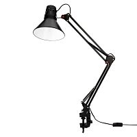 Светильник настольный REXANT Акцент на металлической стойке с винтовым зажимом, с цоколем Е27, 60 Вт, цвет антрацит | код 603-1008 | REXANT