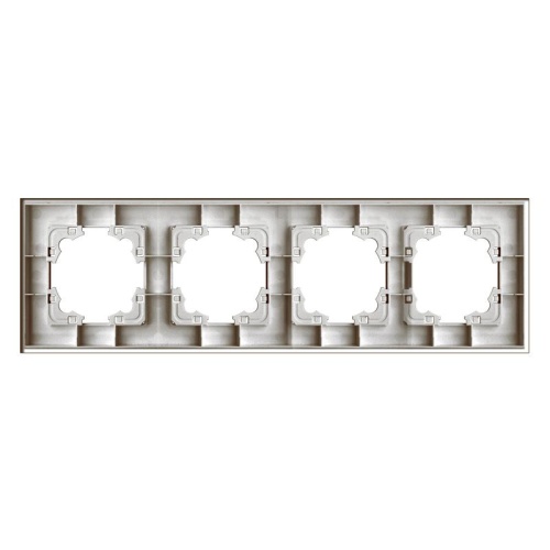 Афина рамка стеклянная четырехместная универсальная, серебро (еврослот) | код 2269 | Universal фото 3