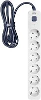Сетевой фильтр Powercom SP-06W 1.8м (6 розеток) белый/серый (коробка) | код 1928698 | POWERCOM
