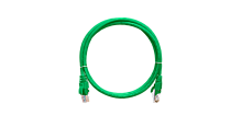 Шнур коммутационный NIKOMAX U/UTP 4 пары, Кат.5е (Класс D), 100МГц, 2хRJ45/8P8C, T568B, заливной, с защитой защелки, многожильный, BC (чистая медь), 24AWG (7х0,205мм), PVC нг(А), зеленый, 1,5м | код NMC-PC4UD55B-015-GN | NIKOMAX