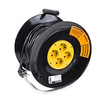 Удлинитель силовой на катушке 4 гнезда с/з 40 м 3х1 мм кв STANDART PROCONNECT | код 11-7606 | PROCONNECT