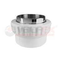 Муфта комбинированная 50 х 1 1/2' ВР под ключ полипропиленовая PPR белая | код 10134050 | VALFEX