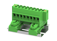 MC-PC5.08V05C-TF Разъём штекерный MC, шаг 5.08мм,5 конт. для DIN-рейки, фланц.,зел., шт | код MC-PC5.08V05C-TF | SUPU