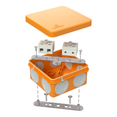 Коробка огнестойкая для о/п двухкомпонентная 60-0210-FR10.0-4 Е15-Е120 RAL2004 80х80х40 (44 шт/кор) Промрукав | код 60-0210-FR10.0-4 | ПРОМРУКАВ