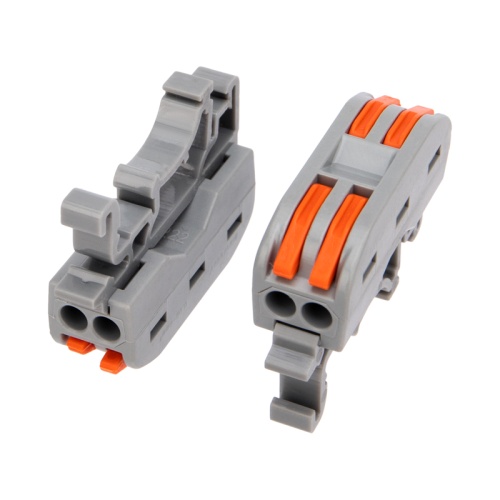 Клемма СМК 222-422D проходная 2-полюсная, с креплением на DIN-рейку (0,08-4 мм кв) серая (50 шт./уп.) REXANT | код 07-5239 | REXANT