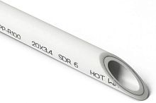 Труба полипропиленовая PPR DUO SDR6 32 х 5.4 армированная алюминием посередине белая (PA39012) | код 251139074 | PRO AQUA