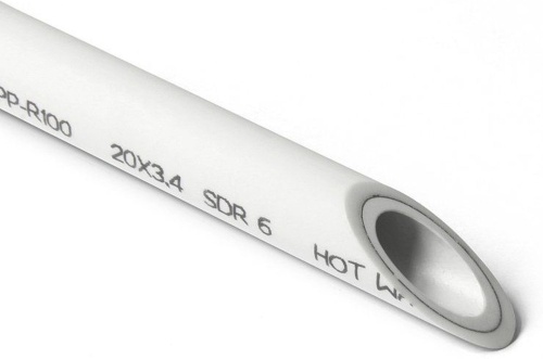 Труба полипропиленовая PPR DUO SDR6 32 х 5.4 армированная алюминием посередине белая (PA39012) | код 251139074 | PRO AQUA