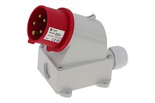 Вилка настенная 16A/400V/3P+N+E/IP44 | код CA342 | INPIN