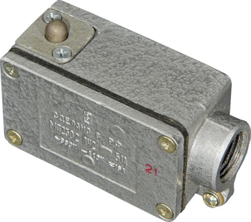 Микропереключатель МП 2303ЛУ2.031А (Кизлярский ЭАЗ) (толкатель с поперечным расположением ролика. способ крепления — комбинированный. способ присоединения проводов — винтами. 1з+1р), 16А, IP54 | код A8032-79685423 | РЕЛЕ И АВТОМАТИКА