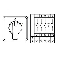 800 046, CS050099M, Двухпозиционные Переключатели Вкл-Выкл (0-1), 5 FAZ 50 A 60градус. | код 0.0.0.8.00046 | KLEMSAN