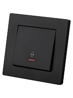 Выключатель на 2 направления 1 кл. с подсветкой 10А черный Сенеж TDM | код SQ1816-0308 | TDM