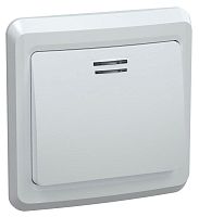 Выключатель 1-клавишный ВЕГА, с подсветкой, скрытый монтаж, белый | код. EVV11-K01-10-DM | IEK