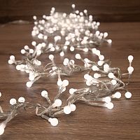 Гирлянда Мишура LED 6 м прозрачный ПВХ, 576 диодов, цвет белый | код 303-615 | NEON-NIGHT