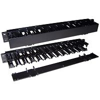 Кабельный органайзер 19 пластиковый, c крышкой, 1U | код LAN-ORG/CVP-1U | LANMASTER