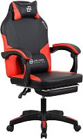 Кресло игровое Оклик Cooldown черный/красный сиденье черный/красный искусст.кожа/сетка с подголов. крестов. пластик черный подст.для ног | код 2006745 | Oklick