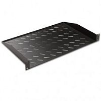 Полка 19., 1U, глубина 300мм, нагрузка 30кг, универсальная, 2 точки крепления, металл, черный | код LN-RAF-RMO-1U30-BL | LANDE