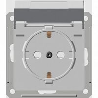 Розетка W59, скрытый монтаж, с заземлением, с крышкой, со шторками, слоновая кость | код. RS16-152B-28 | Schneider Electric