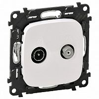 Розетка TV-SAT двухкабельная VALENA ALLURE, одиночная, белый | код. 753758 | Legrand