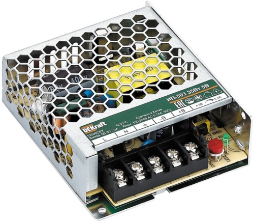 Импульсный источник питания 35Вт 36В 1,3А ИП-503 | код 52003DEK | DEKraft Импульсный источник питания 35Вт 36В 1,3А ИП-503 | код 52003DEK | DEKraft