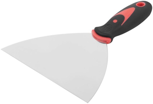 Шпатель 6дюйм (150мм) прорезиненная ручка нерж. сталь КУРС 06708 фото 2