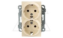 Rita - Розетка двойная 2x2P+E, сл.кость | код 2200-202-0202 | Mutlusan