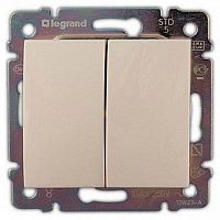 Переключатель 2-клавишный VALENA DIY, скрытый монтаж, слоновая кость | код. 695604 | Legrand