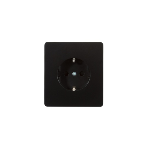 Розетка ROUND 1-ая с/з с/у, со шторками 16А оникс KRANZ | код KR-78-0701-3 | KRANZ Розетка ROUND 1-ая с/з с/у, со шторками 16А оникс KRANZ | код KR-78-0701-3 | KRANZ