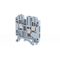 Клемма проходная винтовая 4 мм2, на 3 подключения, черная KUT4-1X2(BK) | код 1103050005 | Elmex