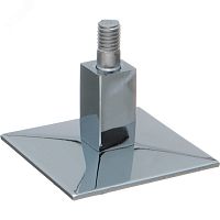 Держатель для полотенцесушителя квадратный без кольца 1 отверстие хром | код 4627201606464 | ДВИН