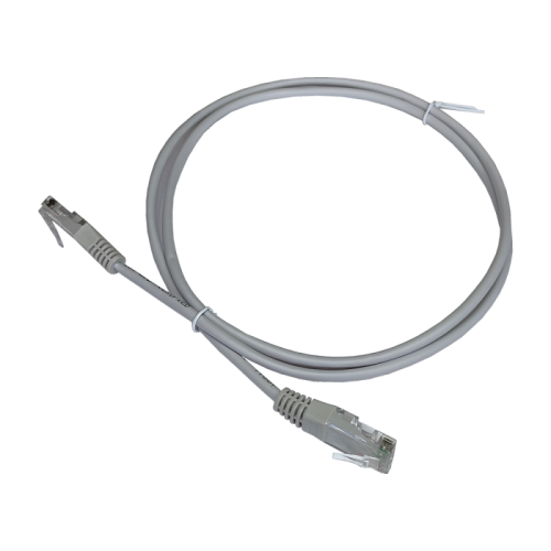 Патч-корд 2-х парный TWT UTP кат.5e, с заливными колпачками, 1.5 м, серый | код TWT2-45-45-1.5-GY | TWT