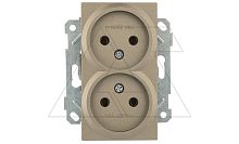 Rita - Розетка двойная 2x2P, антрацит | код 2200-203-0286 | Mutlusan