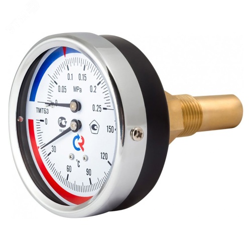 Термоманометр осевой ТМТБ-31Т.1, 0...150С, 0...1,6 МРа 1/2' кл.2.5 | код 2296 | РОСМА Термоманометр осевой ТМТБ-31Т.1, 0...150С, 0...1,6 МРа 1/2' кл.2.5 | код 2296 | РОСМА
