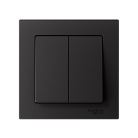 ATLASDESIGN 2-клавишный ВЫКЛЮЧАТЕЛЬ, сх.5, 10АХ, в сборе, быстрозажимные клеммы, КАРБОН | код ATN001052S | Systeme Electric