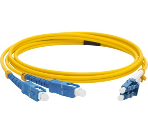 Оптический патч-корд NM дуплексный LC/UPC-SC/UPC, SM G.652D, 3.0 мм, желтый, 1.0 м | код NM-2LC-2SC/SU-1.0 | NEWMAX Оптический патч-корд NM дуплексный LC/UPC-SC/UPC, SM G.652D, 3.0 мм, желтый, 1.0 м | код NM-2LC-2SC/SU-1.0 | NEWMAX
