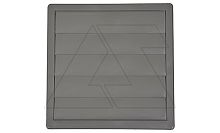 Решетка вентиляционная с жалюзи квадратная 170х170мм круглым выводом O125мм, пластик, серый | код 02-311 | airRoxy