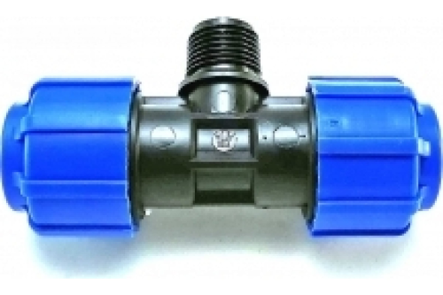 Тройник ПНД компрессионный НР 32 х 3/4' х 32 | код 51323432 | Политэк