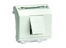 Ком.роз. RJ45 кат.6, 8P8C, Brava, слон.кость, 2мод | код 75451S | DKC