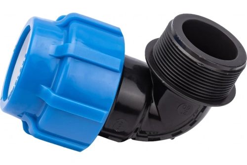 Отвод ПНД компрессионный НР 50 х 2' | код 50015002 | Политэк