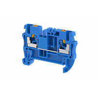 Клемма проходная PUSH-IN 2,5 мм2, на 2 подключения, синяя PQ2.5-BLUE | код 3102010001 | Elmex