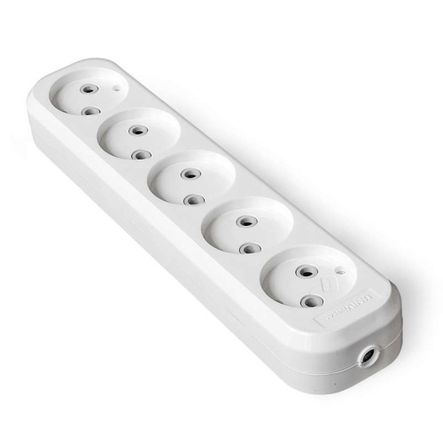 Колодка 5 гнезд без заземления AБС-пластик | код E205 | Универсал