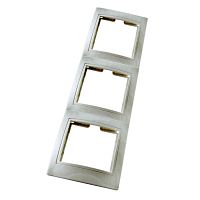 Рамка 3-х постовая вертикальная белая Таймыр TDM | код SQ1814-0027 | TDM