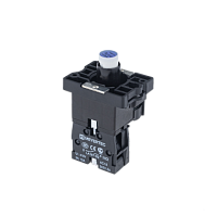 Основание с модулем подсветки, 1NO блок-контакт, синий, 220V AC/DC, пласт. MTB2-EW636 | код 43333 | MEYERTEC